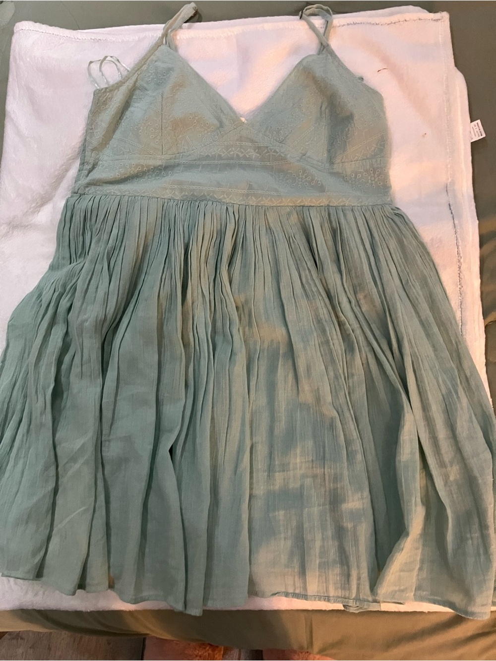 Aeropostale Sage Green Spaghetti Strap Sundress